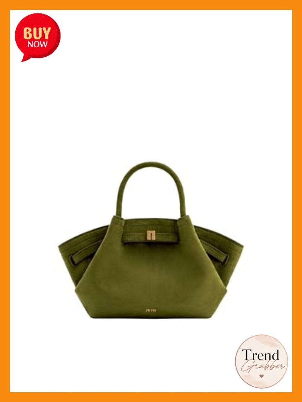Faux Suede Mini Tote Bag with Adjustable Shoulder Strap Magnetic Snap Closure